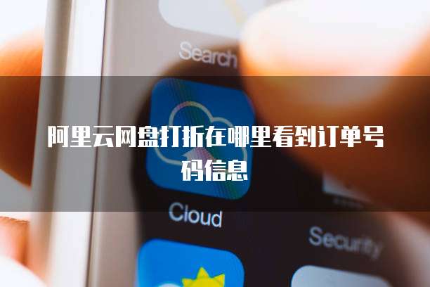 阿里云网盘打折在哪里看到订单号码信息
