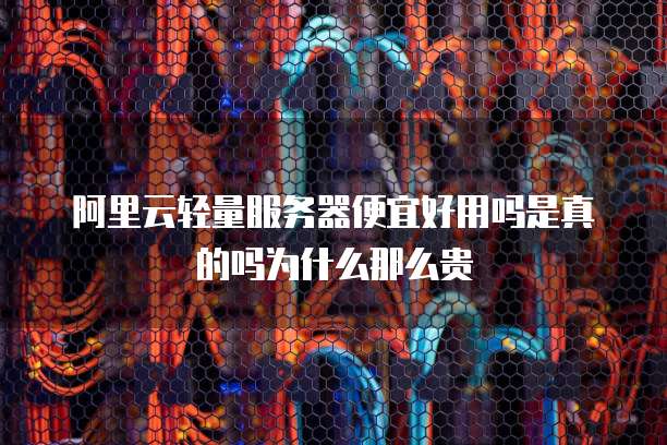 阿里云轻量服务器便宜好用吗是真的吗为什么那么贵