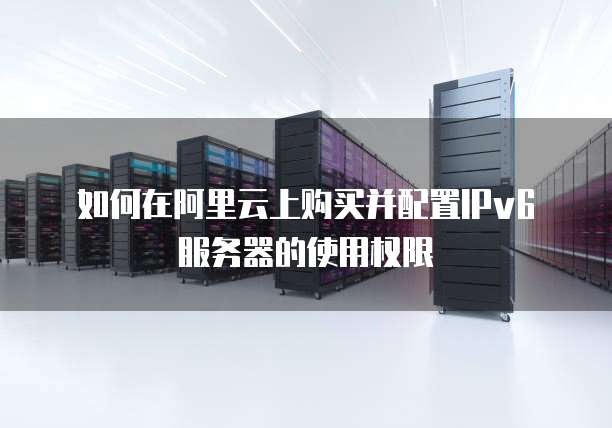 如何在阿里云上购买并配置IPv6服务器的使用权限