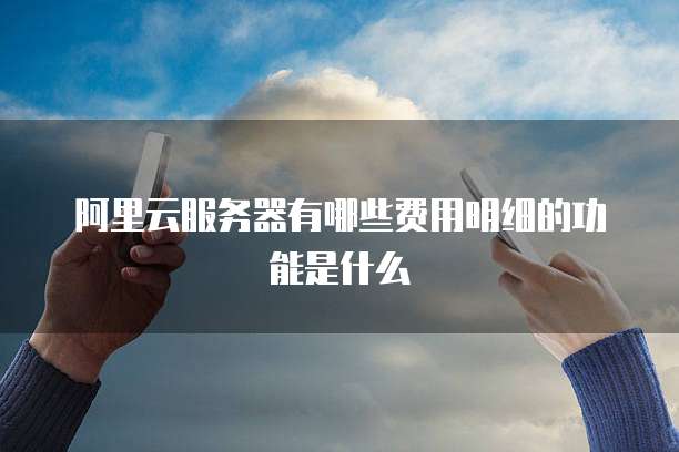 阿里云服务器有哪些费用明细的功能是什么