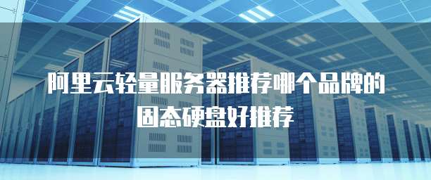 阿里云轻量服务器推荐哪个品牌的固态硬盘好推荐