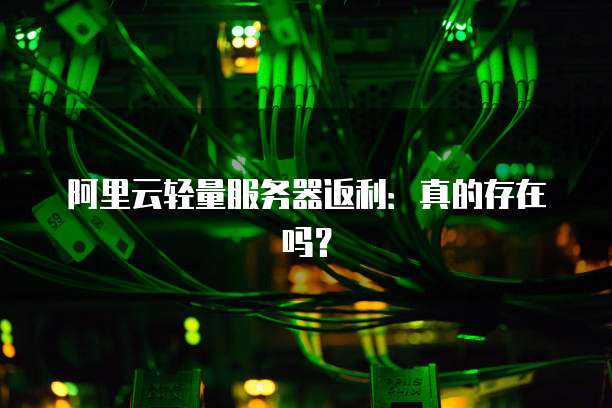 阿里云轻量服务器返利:真的存在吗?