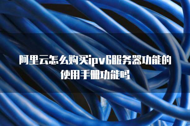 阿里云怎么购买ipv6服务器功能的使用手册功能吗