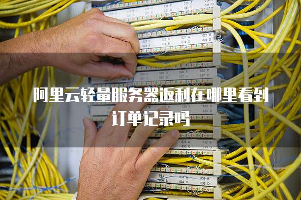 阿里云轻量服务器返利在哪里看到订单记录吗