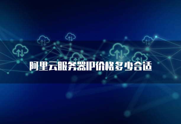 阿里云服务器ip价格多少合适