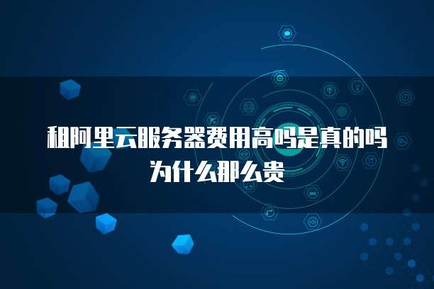 租阿里云服务器费用高吗是真的吗为什么那么贵