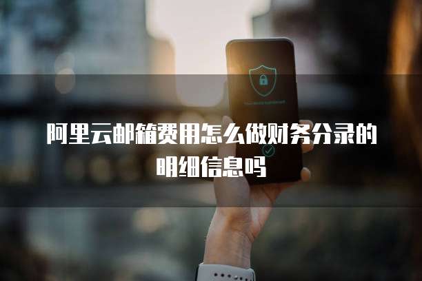 阿里云邮箱费用怎么做财务分录的明细信息吗
