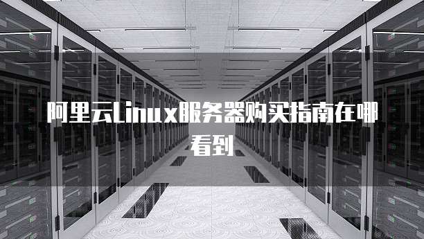 阿里云Linux服务器购买指南在哪看到