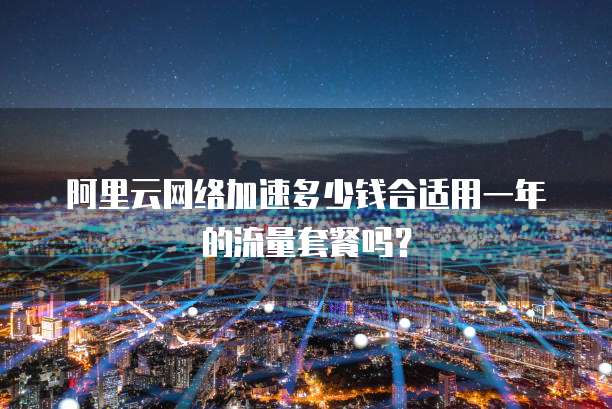 阿里云网络加速多少钱合适用一年的流量套餐吗?