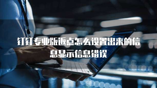 钉钉专业版返点怎么设置出来的信息显示信息错误