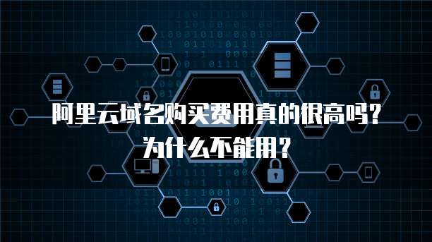 阿里云域名购买费用真的很高吗?为什么不能用?
