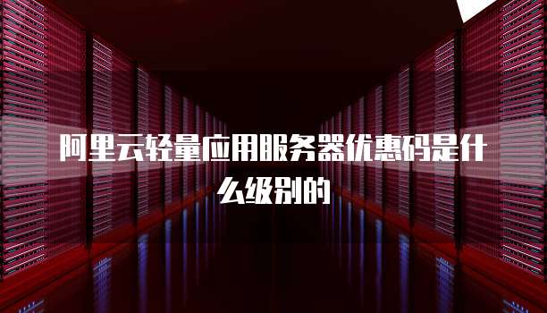 阿里云轻量应用服务器优惠码是什么级别的