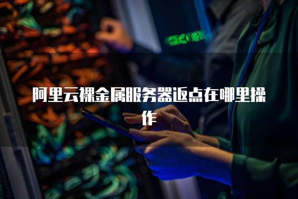 阿里云裸金属服务器返点在哪里操作