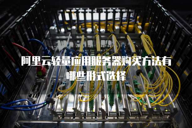 阿里云轻量应用服务器购买方法有哪些形式选择