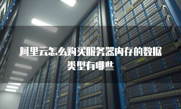 阿里云怎么购买服务器内存的数据类型有哪些