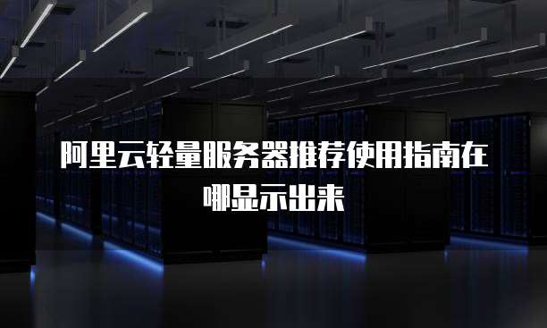 阿里云轻量服务器推荐使用指南在哪显示出来