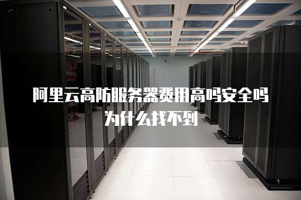 阿里云高防服务器费用高吗安全吗为什么找不到