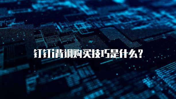 钉钉i背调购买技巧是什么？