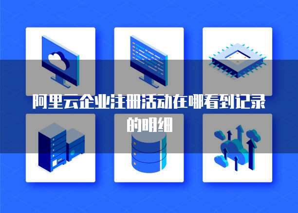 阿里云企业注册活动在哪看到记录的明细