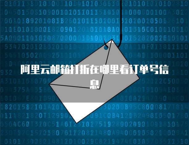 阿里云邮箱打折在哪里看订单号信息