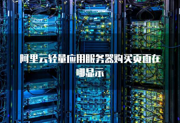 阿里云轻量应用服务器购买页面在哪显示