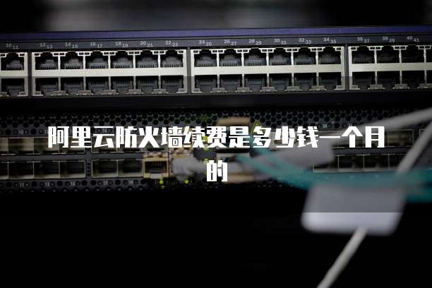 阿里云防火墙续费是多少钱一个月的