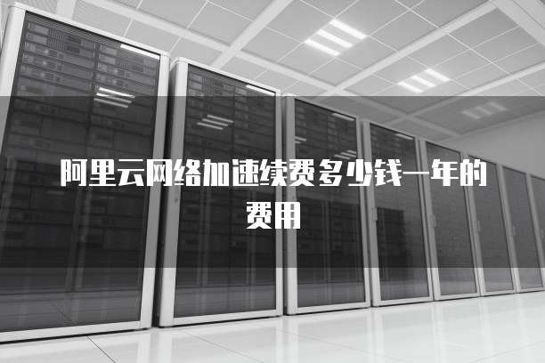 阿里云网络加速续费多少钱一年的费用