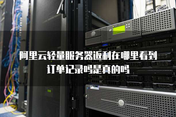 阿里云轻量服务器返利在哪里看到订单记录吗是真的吗