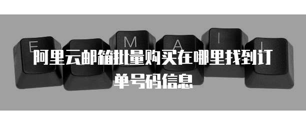 阿里云邮箱批量购买在哪里找到订单号码信息
