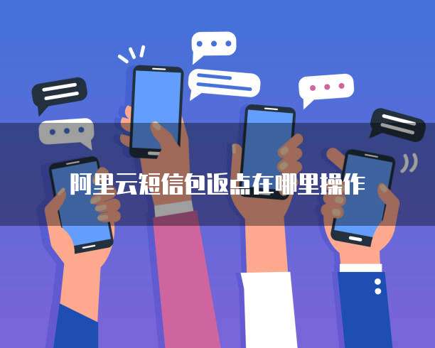阿里云短信包返点在哪里操作