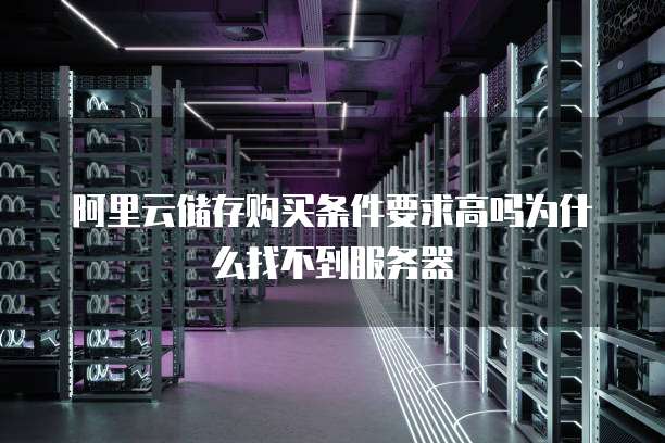 阿里云储存购买条件要求高吗为什么找不到服务器