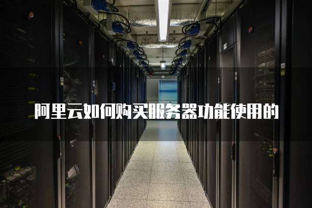 阿里云如何购买服务器功能使用的
