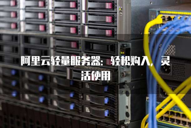 阿里云轻量服务器:轻松购入,灵活使用