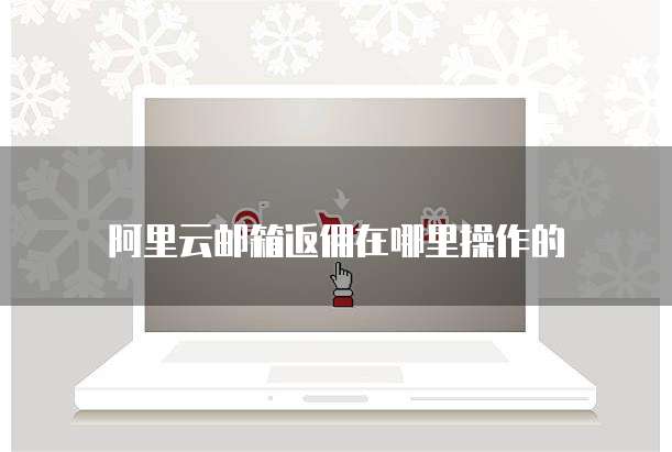 阿里云邮箱返佣在哪里操作的