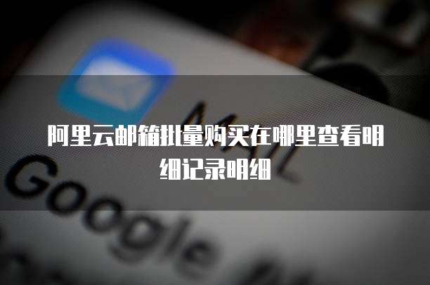 阿里云邮箱批量购买在哪里查看明细记录明细