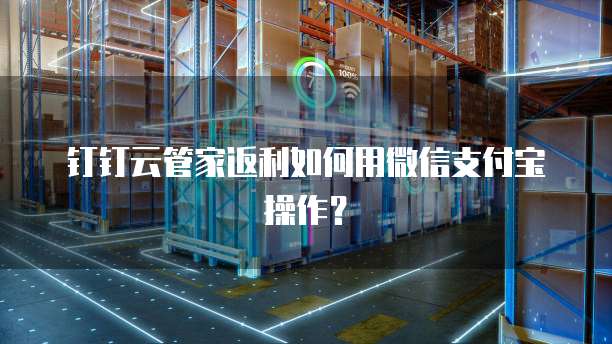 钉钉云管家返利如何用微信支付宝操作?