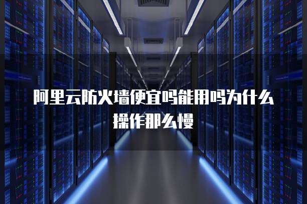 阿里云防火墙便宜吗能用吗为什么操作那么慢