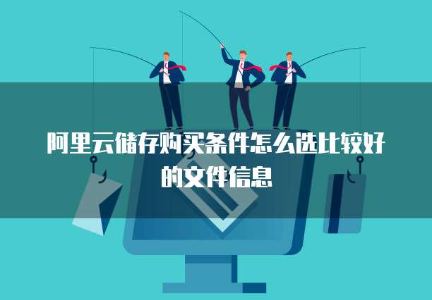 阿里云储存购买条件怎么选比较好的文件信息