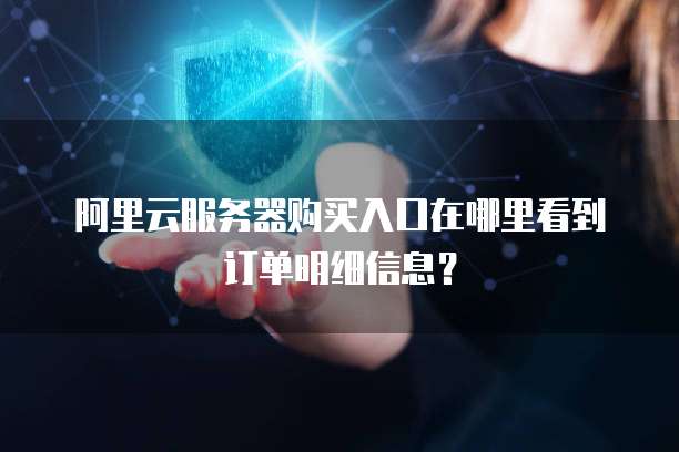 阿里云服务器购买入口在哪里看到订单明细信息?