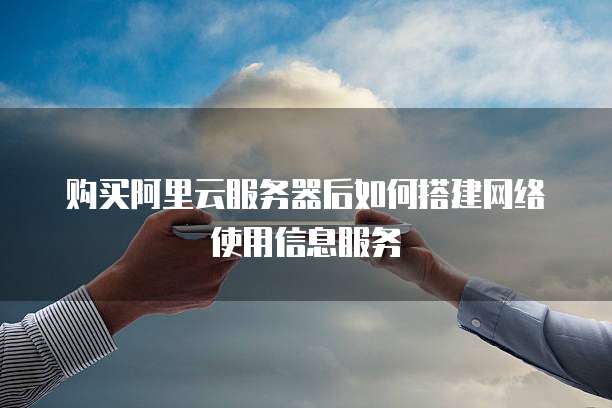 购买阿里云服务器后如何搭建网络使用信息服务