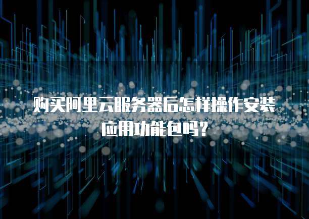 购买阿里云服务器后怎样操作安装应用功能包吗?