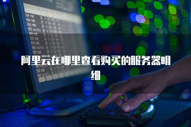 阿里云在哪里查看购买的服务器明细