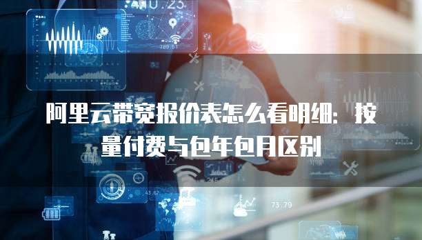阿里云带宽报价表怎么看明细:按量付费与包年包月区别