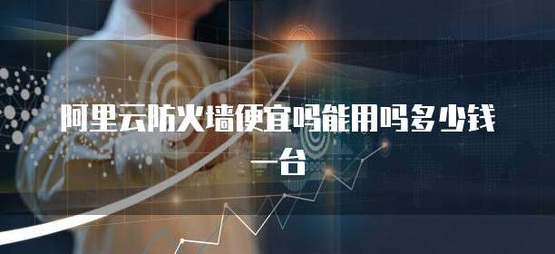 阿里云防火墙便宜吗能用吗多少钱一台