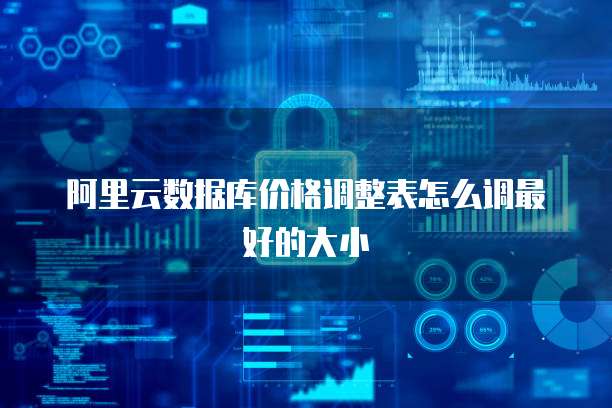 阿里云数据库价格调整表怎么调最好的大小