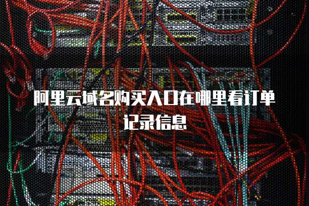 阿里云域名购买入口在哪里看订单记录信息