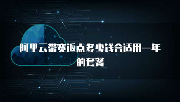 阿里云带宽返点多少钱合适用一年的套餐