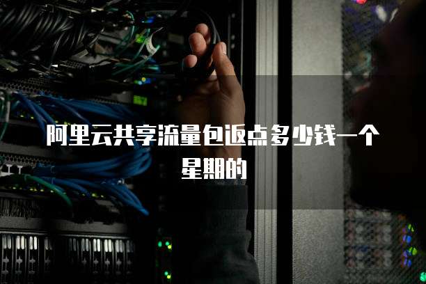 阿里云共享流量包返点多少钱一个星期的