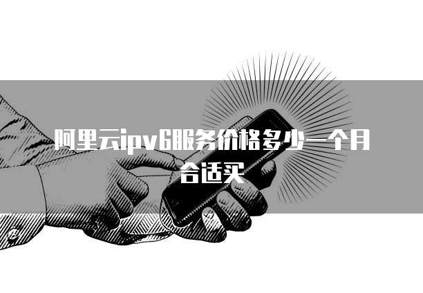 阿里云ipv6服务价格多少一个月合适买