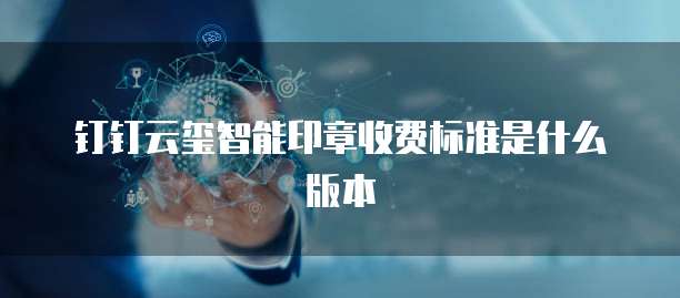 钉钉云玺智能印章收费标准是什么版本